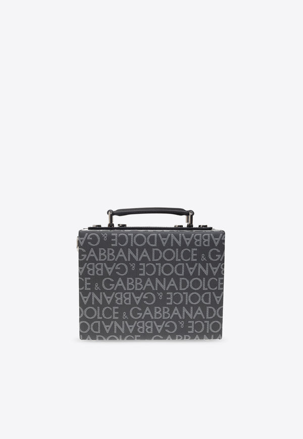 Dolce & Gabbana Logo Jacquard Box Shoulder Bag BM2281 AJ705-8B969