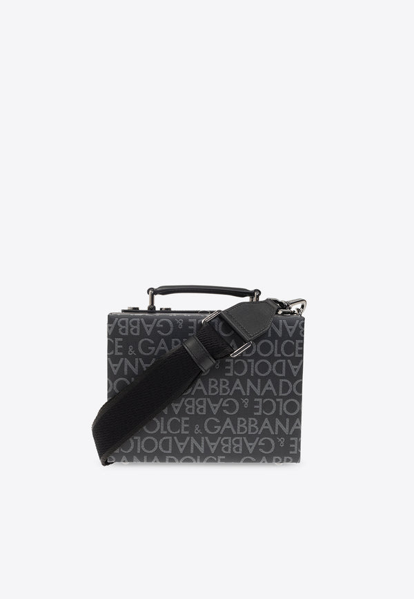 Dolce & Gabbana Logo Jacquard Box Shoulder Bag BM2281 AJ705-8B969