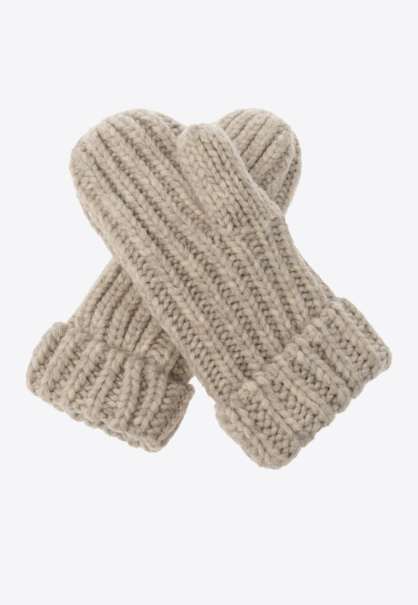 UGG Kids Girls Chunky-Knit Gloves Gray 100030 0-LGRY