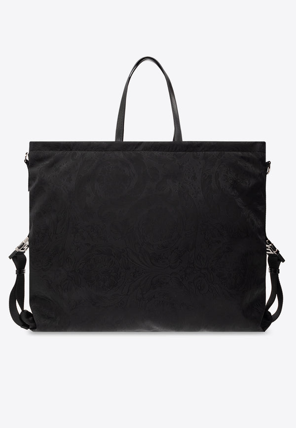 Versace Large Barocco Jacquard Tote Bag Black 1009699 1A08705-1B00E