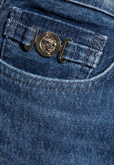 Versace Medusa Tapered-Leg Jeans Blue 1010816 1A07987-1D520