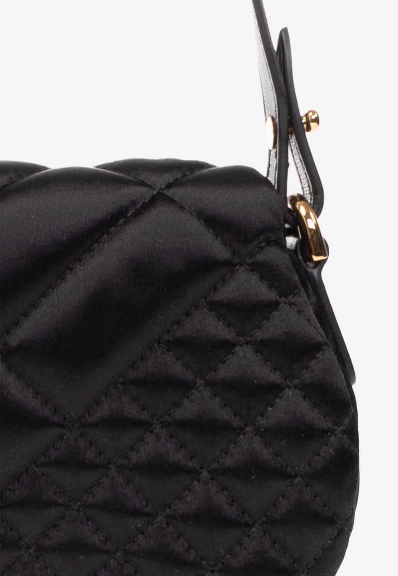 Versace Mini Greca Goddess Quilted Shoulder Bag Black 1010951 1A08808-1B00V