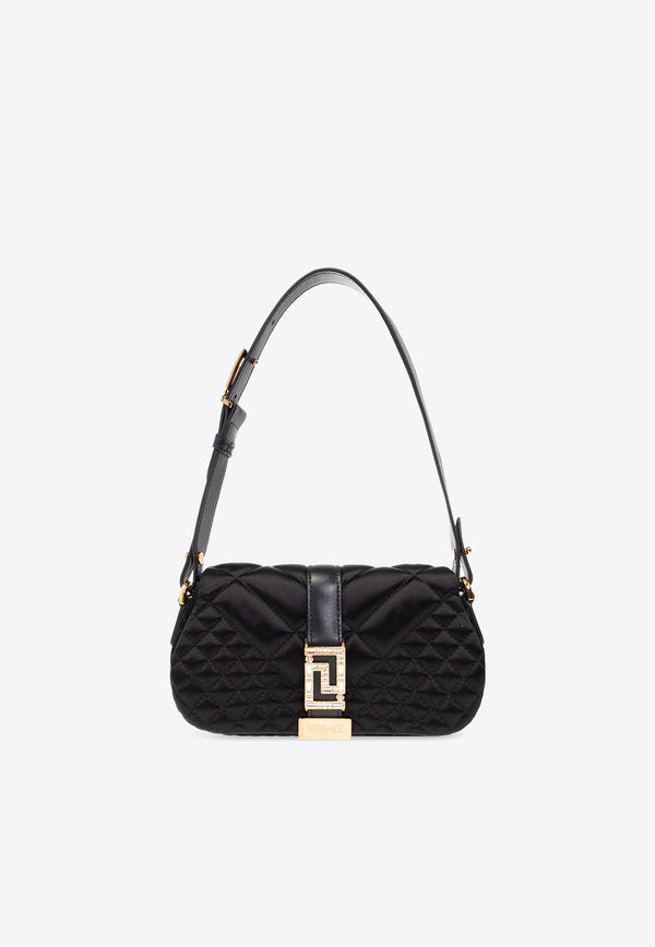 Versace Mini Greca Goddess Quilted Shoulder Bag Black 1010951 1A08808-1B00V