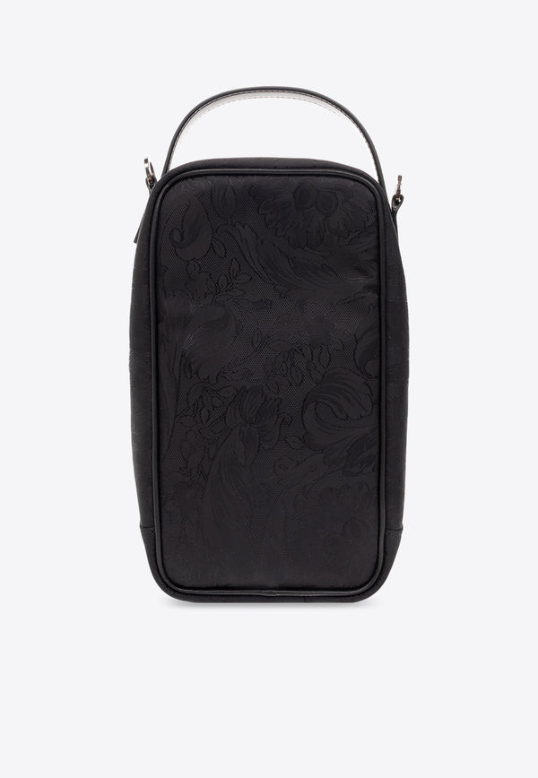 Versace Barocco Jacquard Messenger Bag Black 1011043 1A08705-1B00E