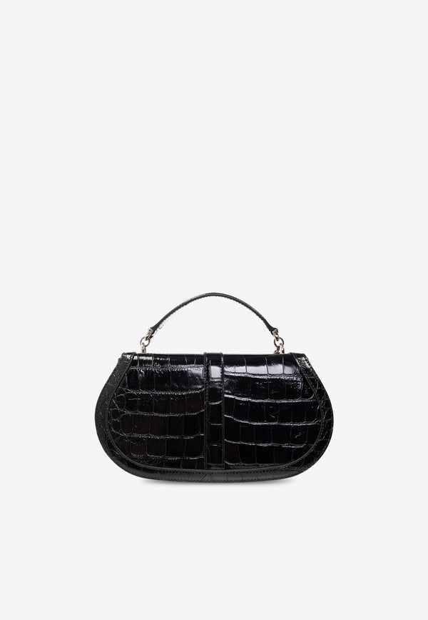 Versace Greca Goddess Leather Top Handle Bag Black 1011178 1A08724-1B00P