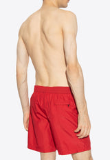 Dolce & Gabbana Logo-Plaque Swim Shorts M4E45T ONO06-R0026 Red
