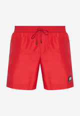 Dolce & Gabbana Logo-Plaque Swim Shorts M4E45T ONO06-R0026 Red