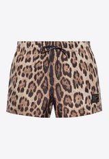 Dolce & Gabbana Leopard Printed Swim Shorts M4E46T ONO07-HY13M Beige