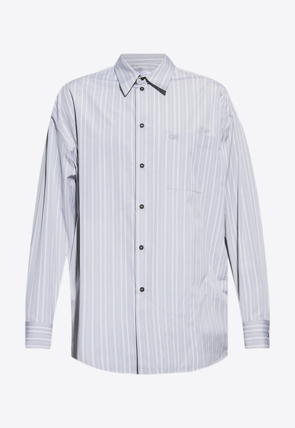 Off-White Pinstriped Button-Down Shirt Gray OMGE004F23 FAB001-0231