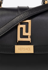 Versace Mini Greca Goddess Crossbody Bag in Calf Leather Black 1012106 1A08774-1B00V