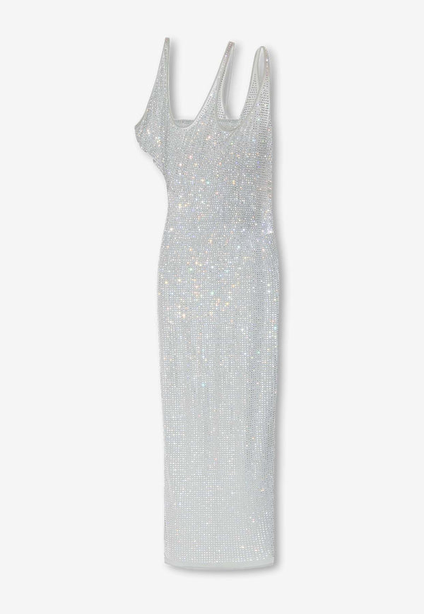The Attico Crystal Embellished Sleeveless Maxi Dress 246WCM150 J042T-697