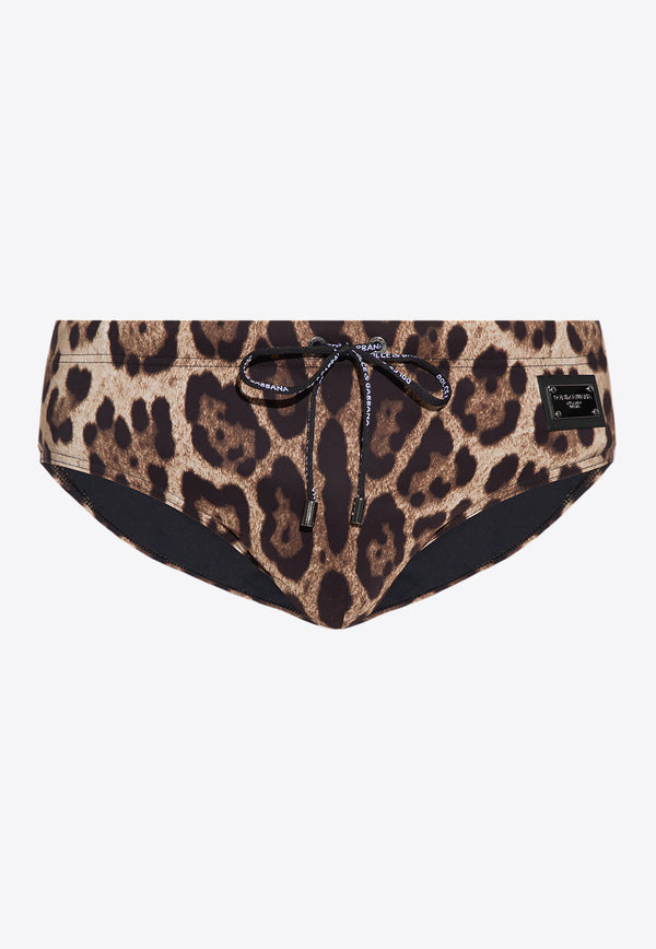 Dolce & Gabbana Leopard Print Swim Briefs 61123190 / 62171000