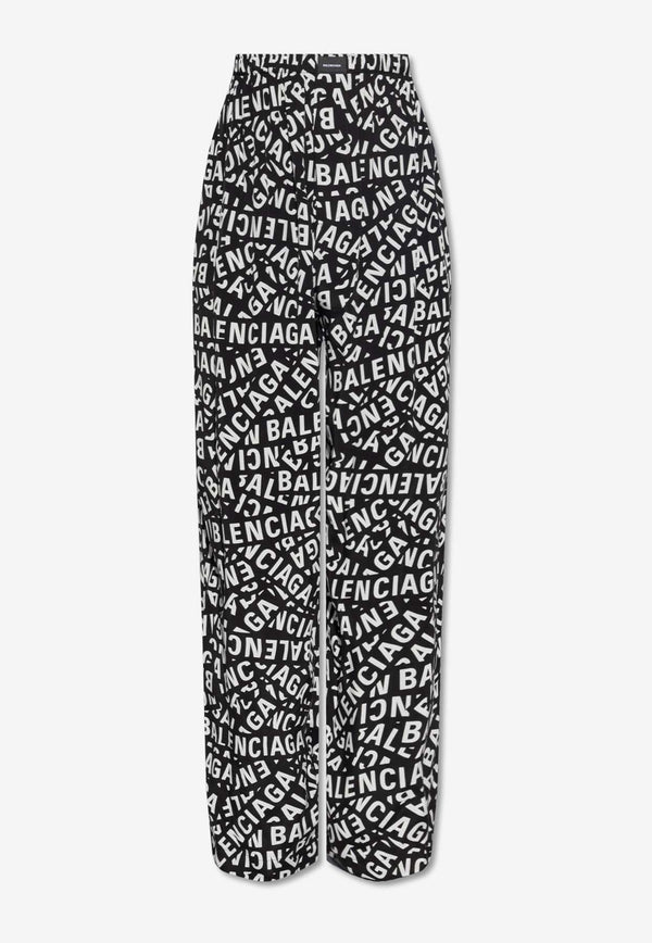 Balenciaga All-Over Monogram Pajama Pants 658883 TML21-1269