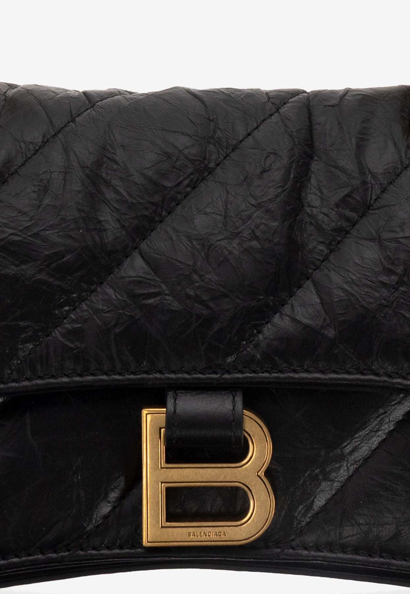 Balenciaga Small Crush Leather Shoulder Bag 716351 210J1-1000