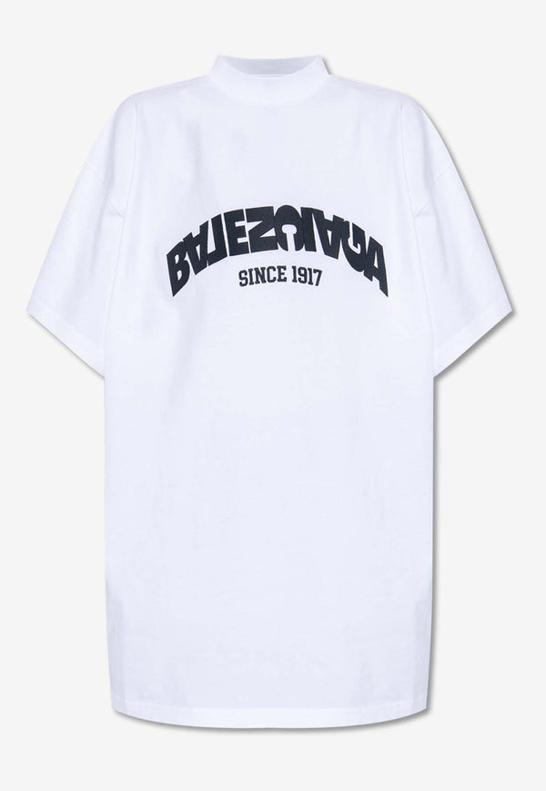 Balenciaga Back Flip Short-Sleeved Crewneck T-shirt 739028 TPVF9-9040