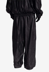 Balenciaga Wide-Leg Leather Pants 750972 TMS02-1000