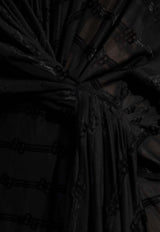 Balenciaga Logo-Detail Semi-Sheer Maxi Dress 751335 TOV15-1000