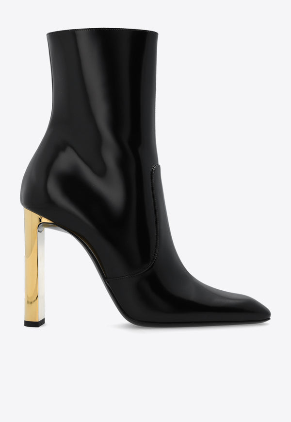 Saint Laurent Auteuil 110 Ankle Boots in Leather 755201 AACGX-1000