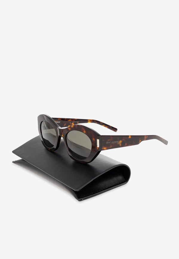 Saint Laurent New Wave Cat-Eye Sunglasses Gray 758468 Y9956-2300
