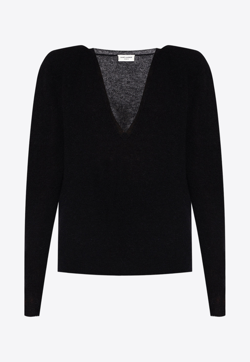 Sheer Turtleneck Sweater Black