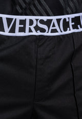 Versace Jeans Elastic Branded Waistband Pants Black 75GAA109 N0207-899