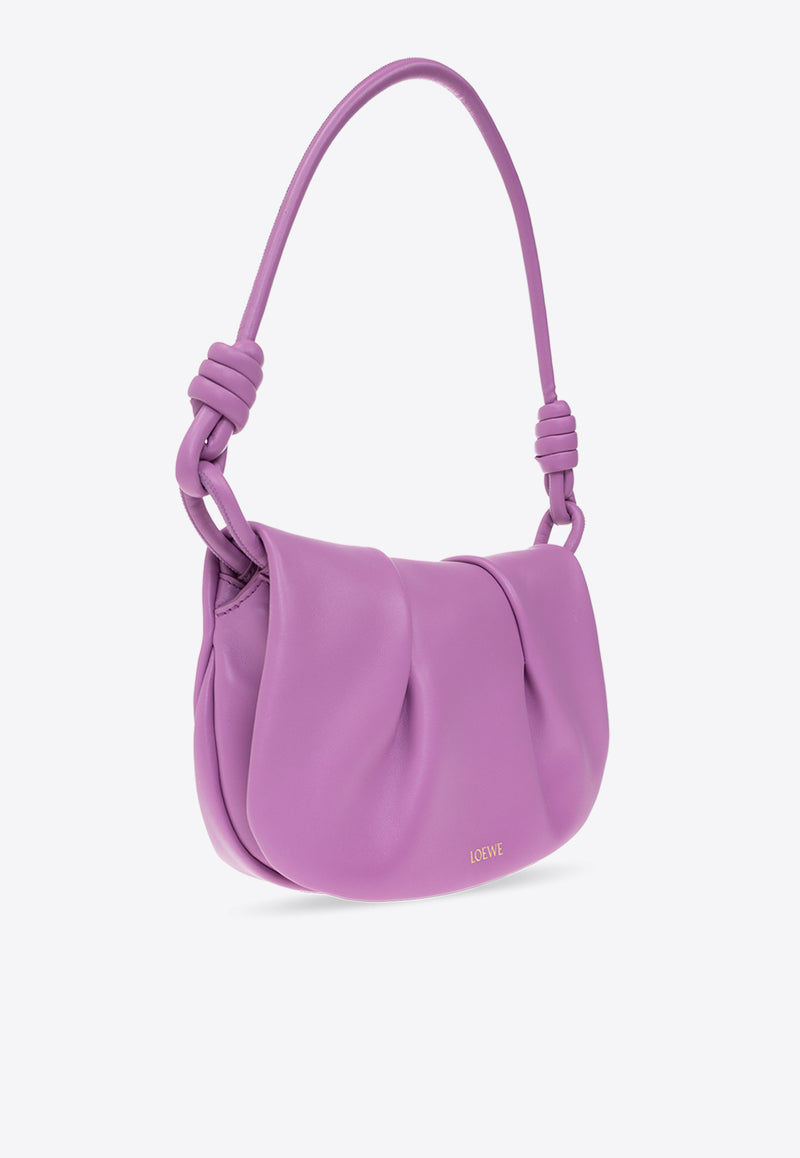 Loewe Paseo Satchel Leather Shoulder Bag Purple A709Q89X01 0-ROCKROSE