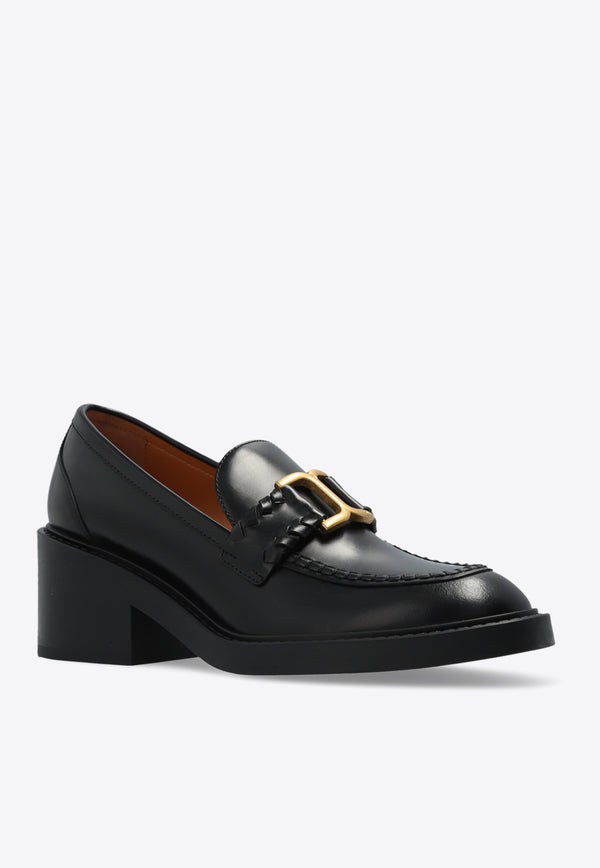 Chloé Marcie 60 Leather Loafers Black CHC23W942 EY-001