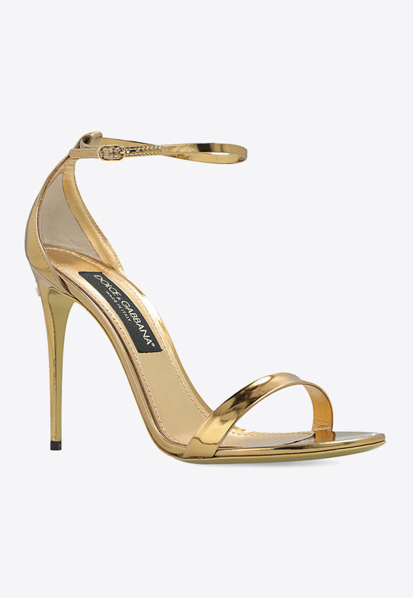 Dolce & Gabbana Keira 120 Leather Sandals CR1339 AY828-89869 Gold