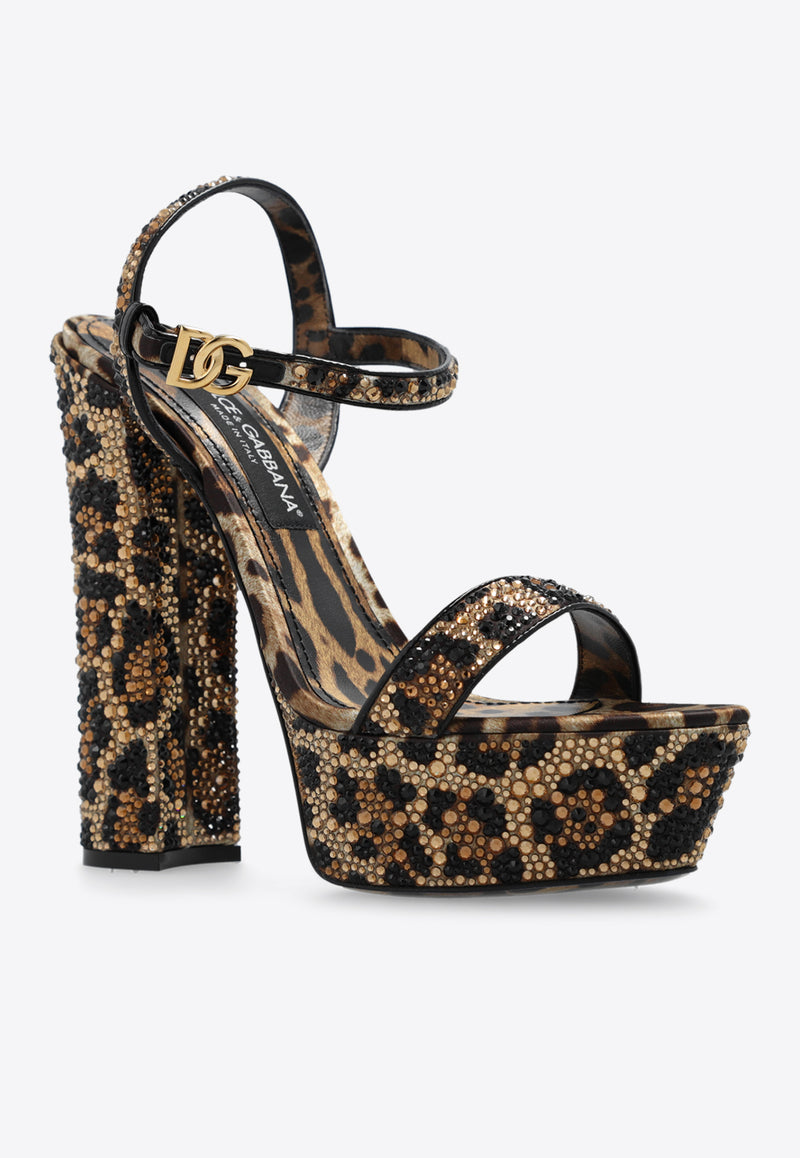 Dolce & Gabbana 105 Leopard Print Sandals CR1575 AO192-HY13M