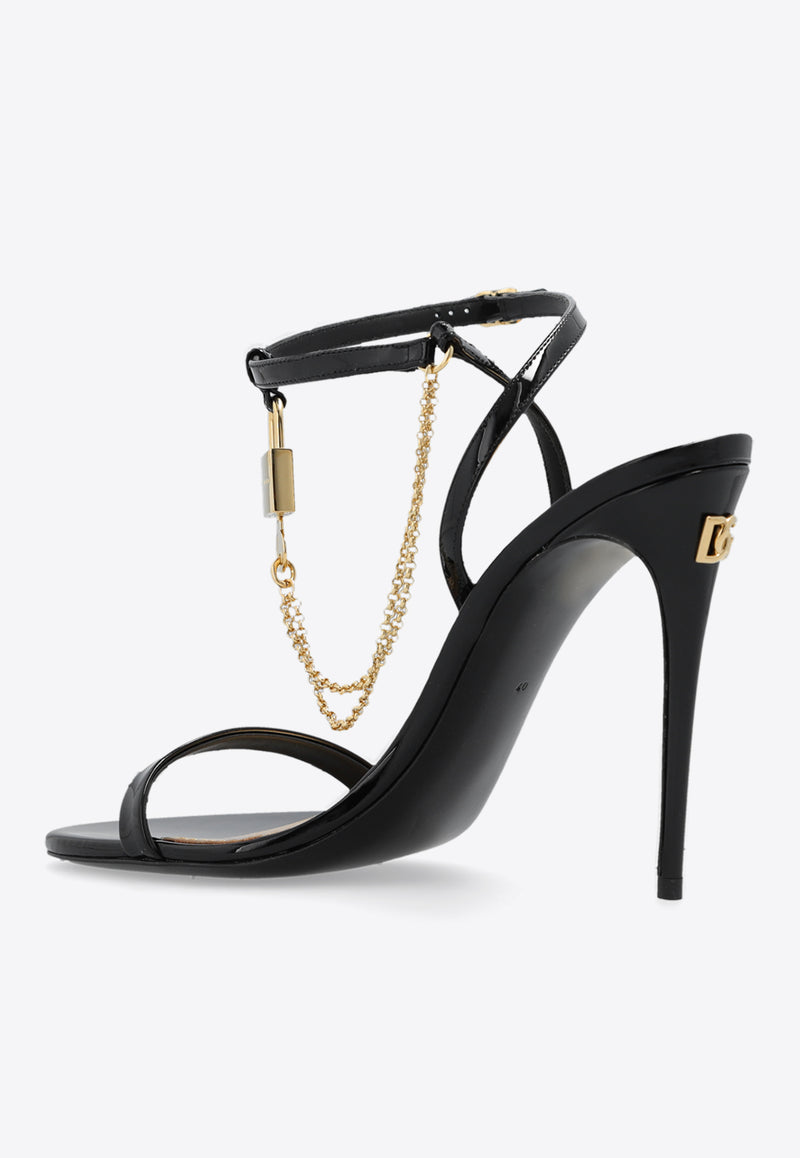 Dolce & Gabbana Keira 105 Leather Chain-Link Sandals CR1615 A1471-89718