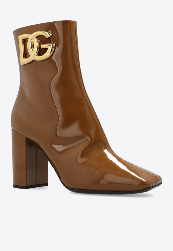 Dolce & Gabbana Jackie 90 Logo-Plaque Ankle Boots CT1001 A1037-8Z093