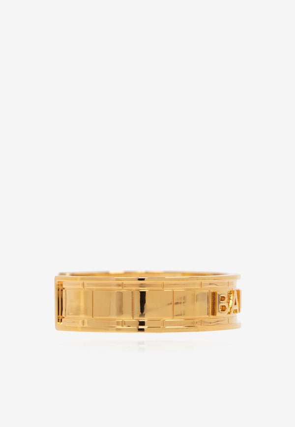 Balmain Logo Detailed Cuff Bracelet Gold 711719000