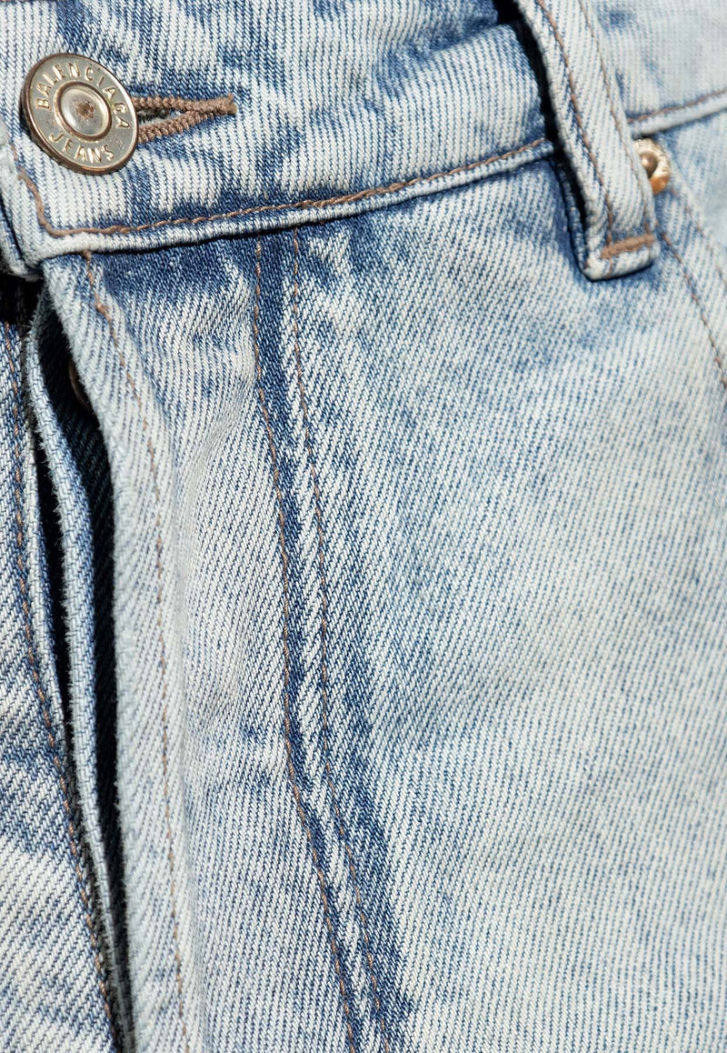 Balenciaga Distressed Straight-Leg Jeans 767972 TDW14-4016