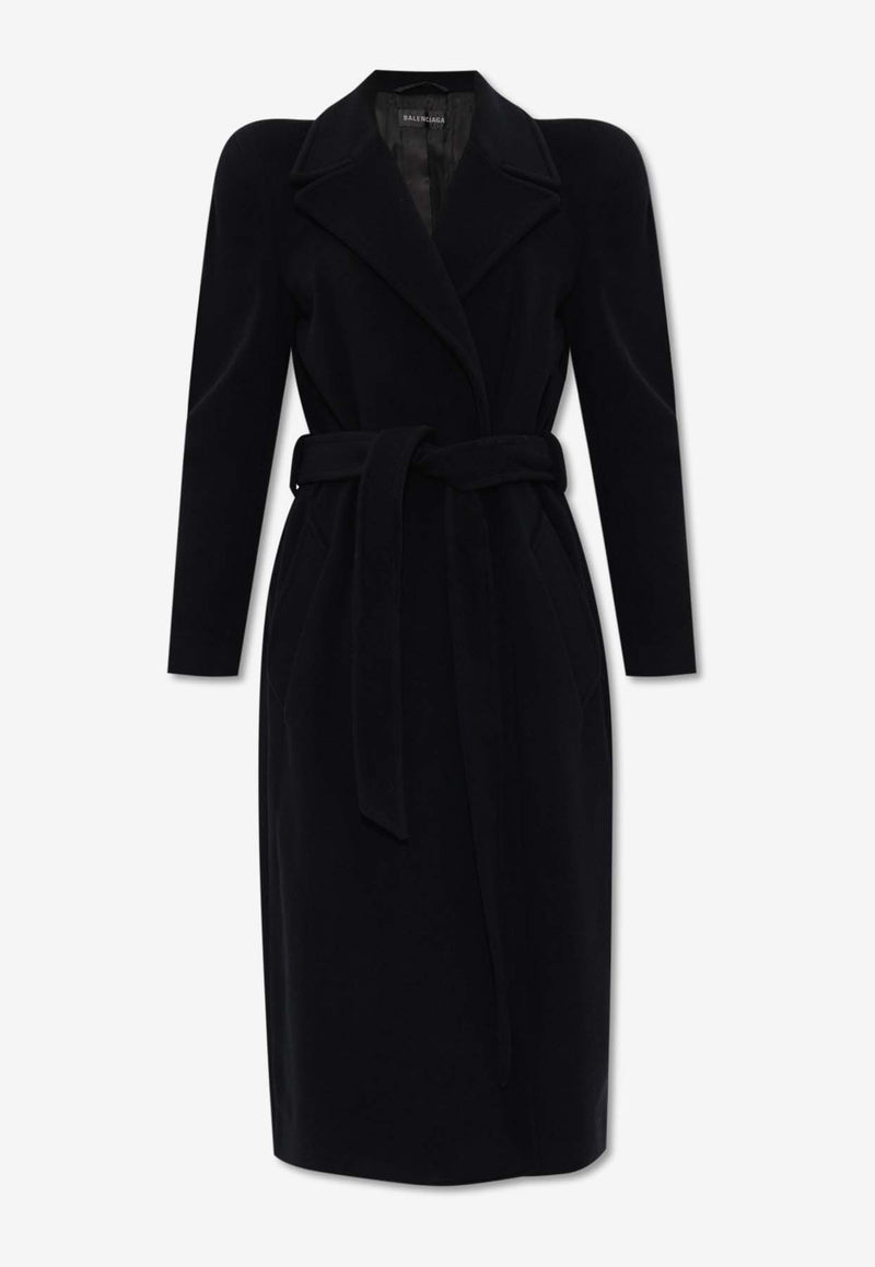 Balenciaga Round Shoulder Cashmere-Blend Coat 769014 TOU02-1000