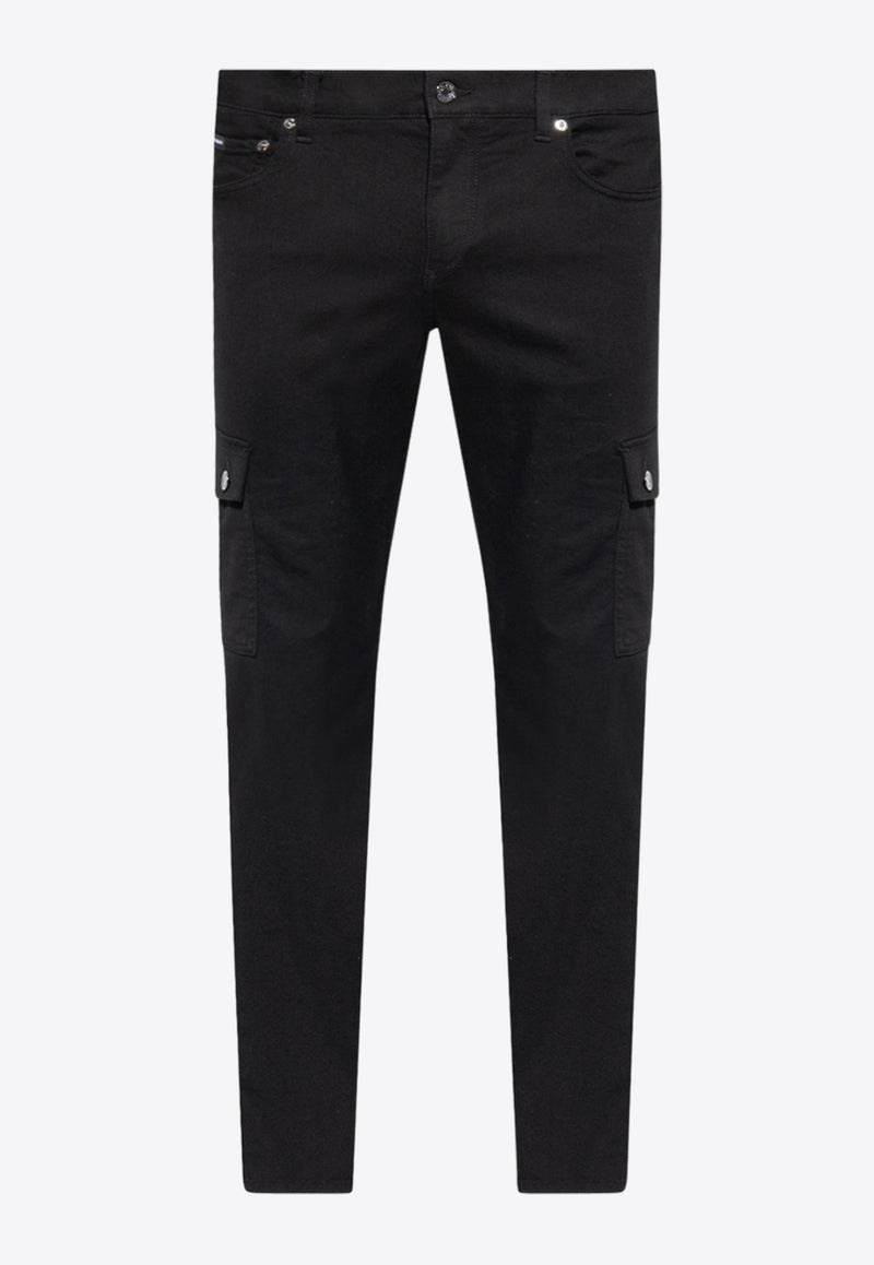 Dolce & Gabbana Cargo Slim Jeans GVYXMD G8GW6-S9001 Black