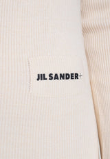 Jil Sander Logo Print Hooded Midi Dress Cream J40CT0128 J14639-104