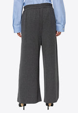 Jil Sander Wide-Leg Cashmere Drawstring Pants Gray J40KA0017 J13204-030