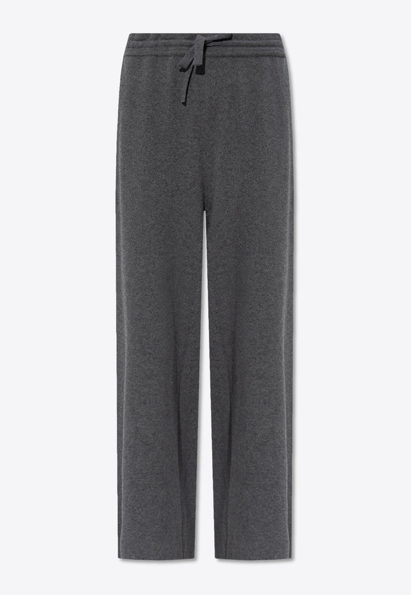 Jil Sander Wide-Leg Cashmere Drawstring Pants Gray J40KA0017 J13204-030