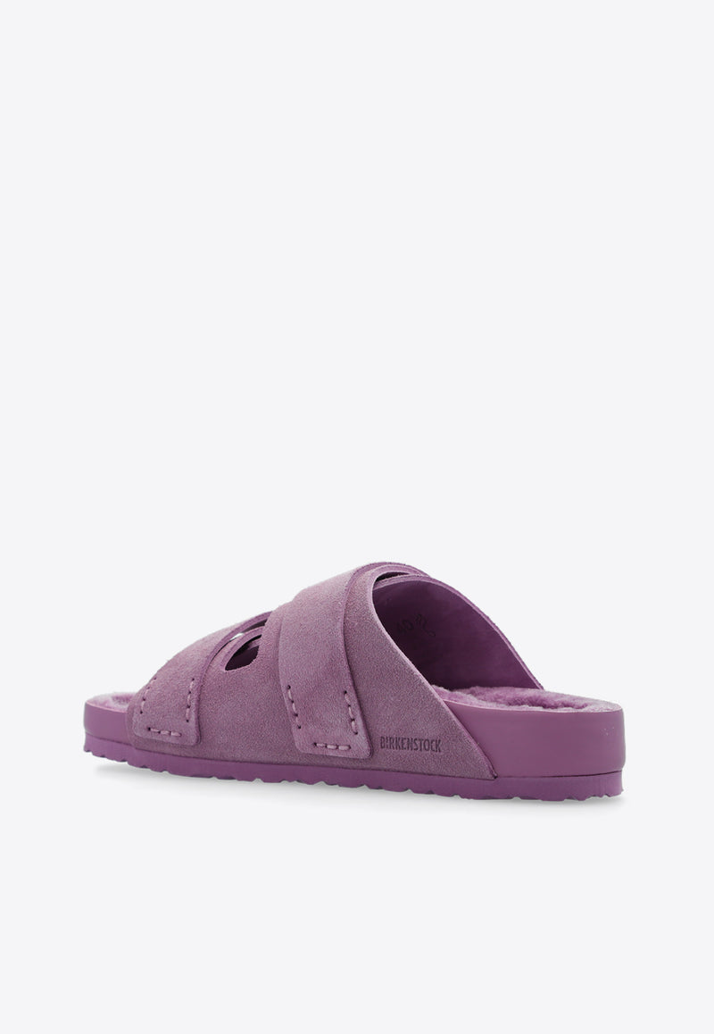 Birkenstock 1774 X Tekla Uji Suede Slides Mauve 1026280 F-MAUVE