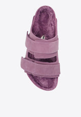 Birkenstock 1774 X Tekla Uji Suede Slides Mauve 1026280 F-MAUVE