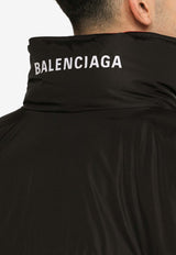 Balenciaga Logo-Embroidered Wrap Parka Black 751715TNO19/N_BALEN-1000