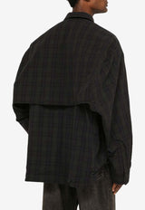 Balenciaga Checked Convertible Overshirt Gray 751728-TOM17/N_BALEN-2952