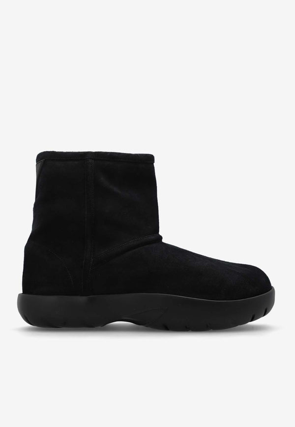 Bottega Veneta Snap Suede Snow Boots Black 763873 V1NY1-1000