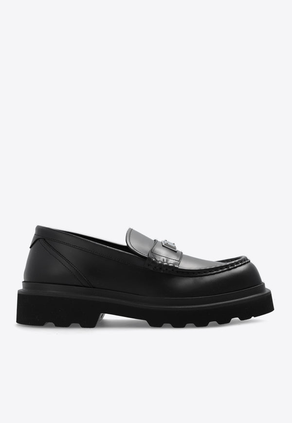 Dolce & Gabbana Logo Tag Leather Loafers CM0070 A1203-80999
