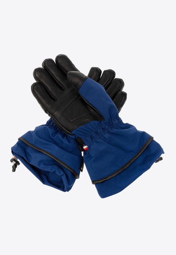 Moncler Grenoble Logo Patch Padded Ski Gloves Navy I20973A00002 53066-751
