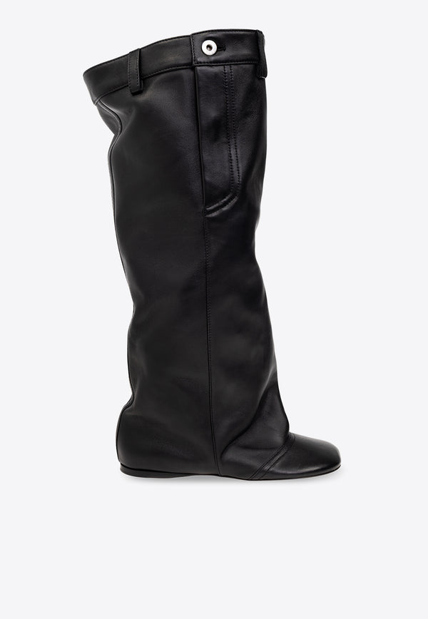 Loewe Toy Leather Knee-High Boots Black L814285X52 0-BLACK