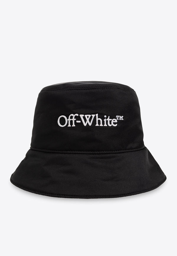 Off-White Logo Embroidered Bucket Hat Black OMLA034F23 FAB001-1001