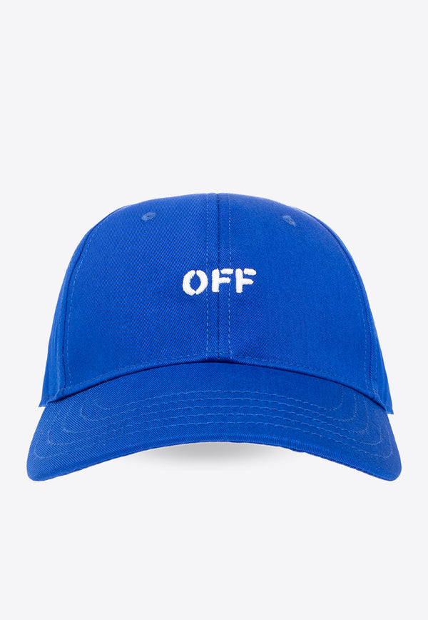 Off-White Logo Embroidered Baseball Cap Blue OMLB052F23 FAB006-6901
