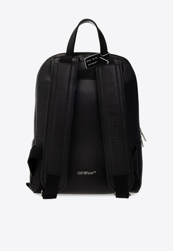 Off-White Diag Embossed Leather Backpack Black OMNB103F23 LEA001-1000