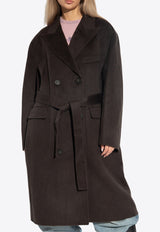 Acne Studios Belted Double-Breasted Wool Coat Gray FN-WN-OUTW000781 A90522-Z79-CHARCOAL GREY